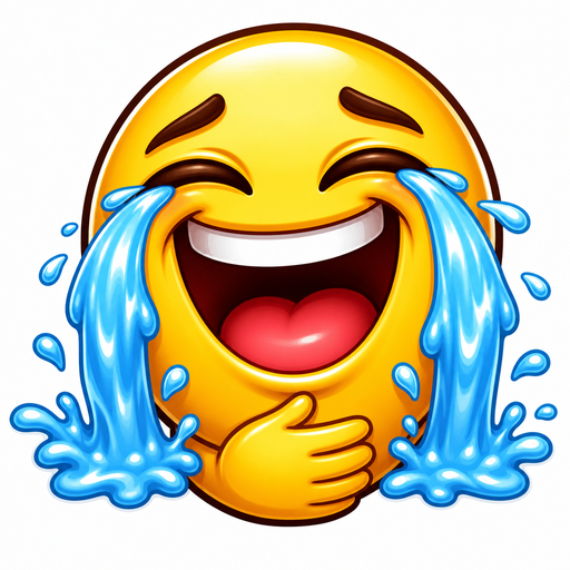 Laughing + Crying emoji mix PNG preview