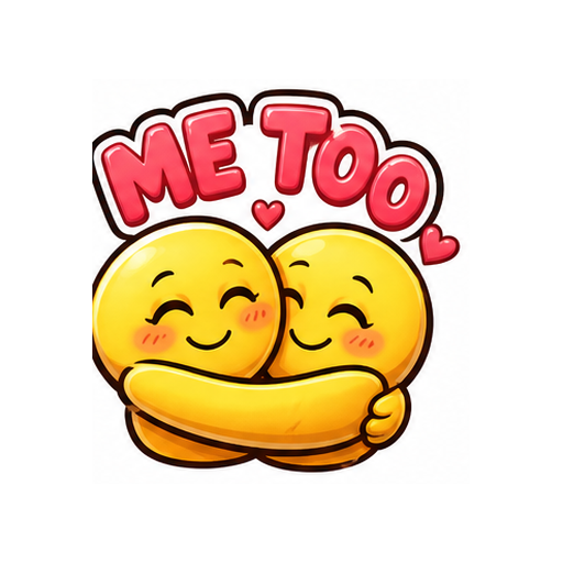 Me Too Hug emoji sticker